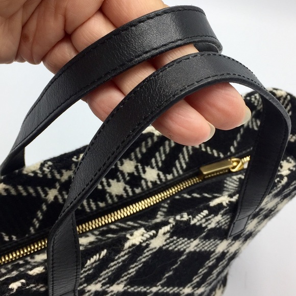 Burberry London Small Wool Check Purse Bag - Picture 15 of 17